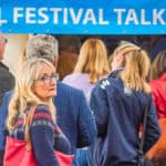 iw literary festival queue to tent