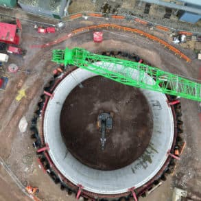 aerial view of the storm water tank