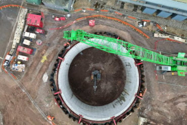 aerial view of the storm water tank