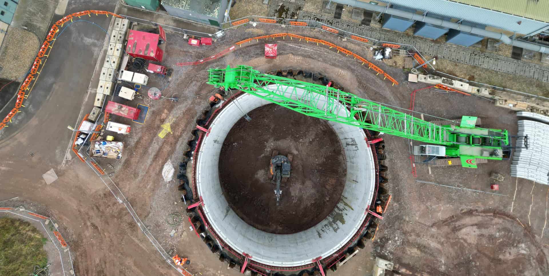 aerial view of the storm water tank