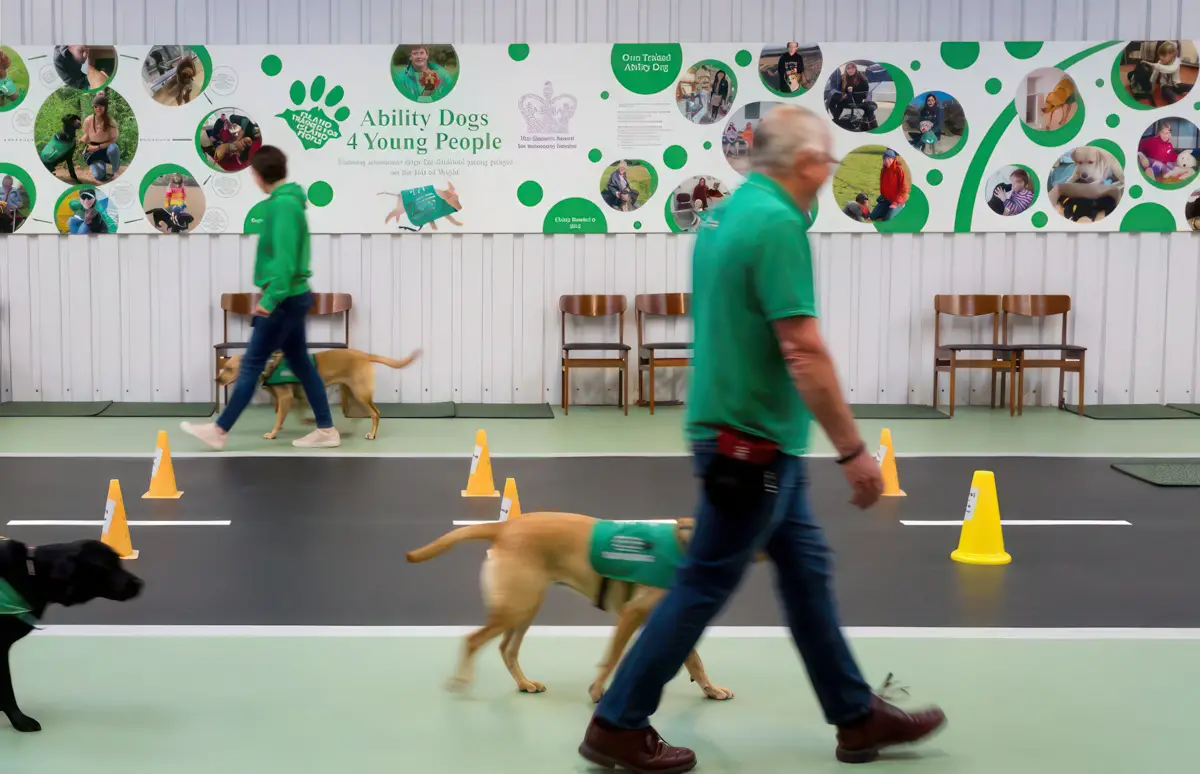 Volunteers taking part in Ability Dog Training