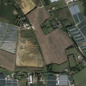 Aerial view of hale manor farm, arreton from Google Maps