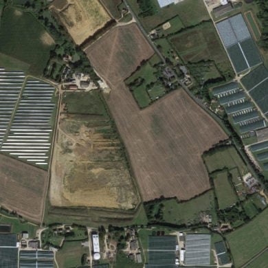 Aerial view of hale manor farm, arreton from Google Maps