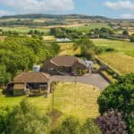 Aerial view of Apse Heath house and garage