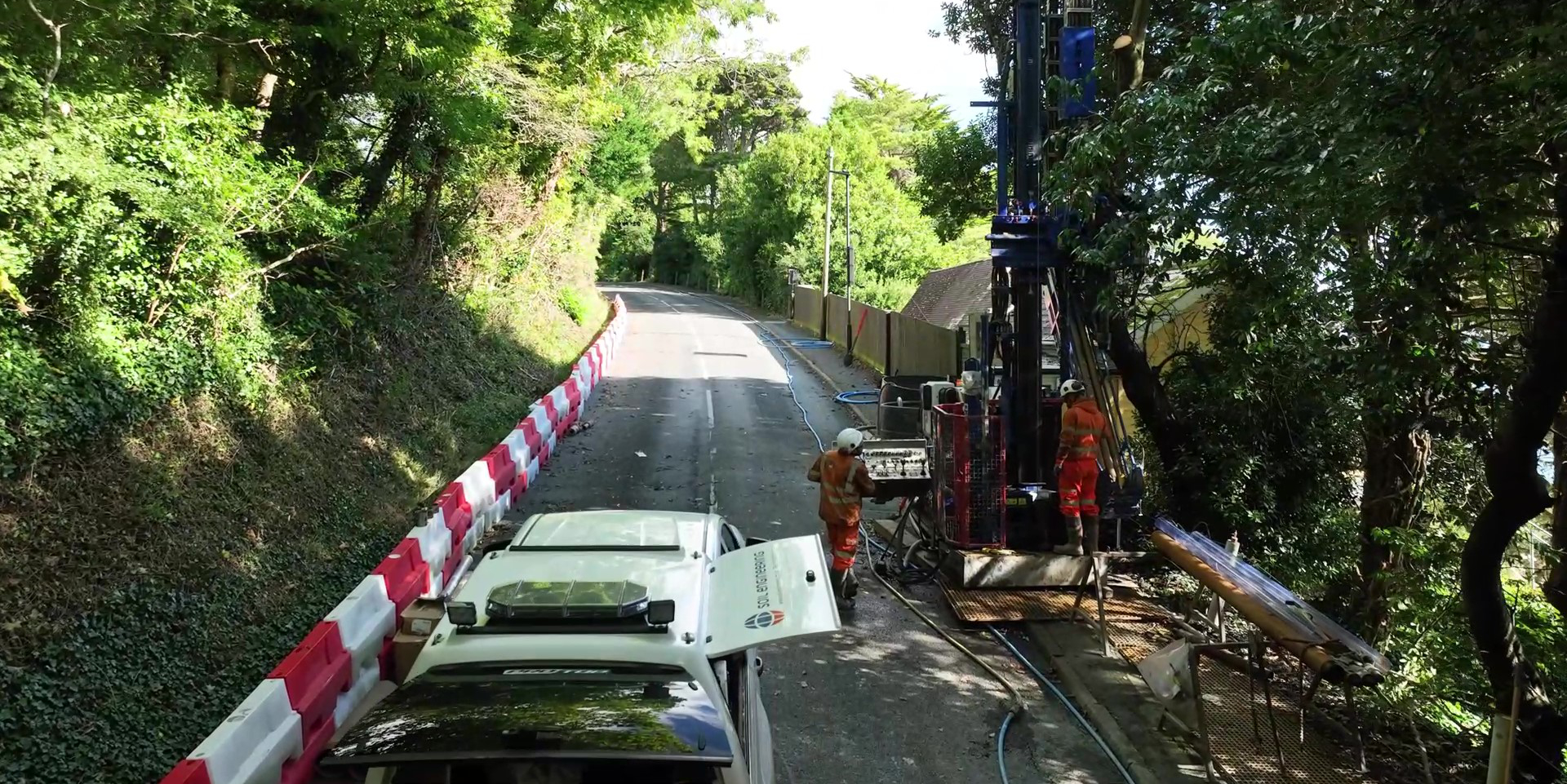 Borehold rig on Leeson Road