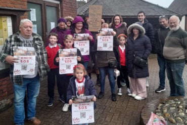 Brading school closure protestors in Brading