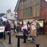 Brading school closure protestors in Brading