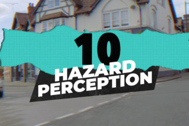 Grab from the Go Drive footage showing the words 10 Hazard Perception