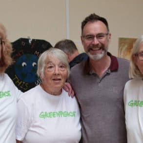 Richard Quigley and Greenpeace members