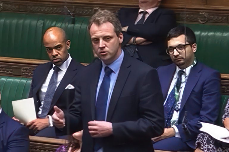 Joe Robertson giving his Maiden Speech in Parliament