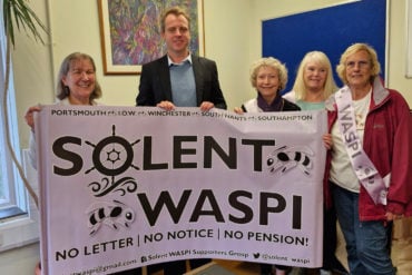 Joe Robertson with waspi women