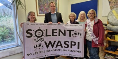 Joe Robertson with waspi women