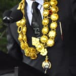 Lord Mayor of Christchurch wearing mayoral civic chain