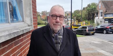 Mark Chiverton from Unison standing outside County Hall