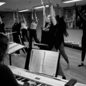 Actors taking part in rehearsals of Sunset Boulevard