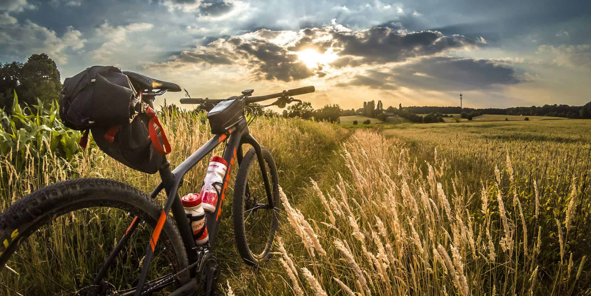 bicycle and countryside landscape