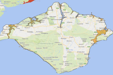 flood alert map showing which parts of the coastline will be affected