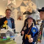 Joe Robertson at the launch of the Regatta Hat Exhibition