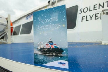 Christmas card and hovercraft