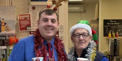 Ben and Steve start getting ready for Christmas on Ryde Pier