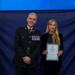 Supt Rob Mitchell pictured with Charlotte Fisher