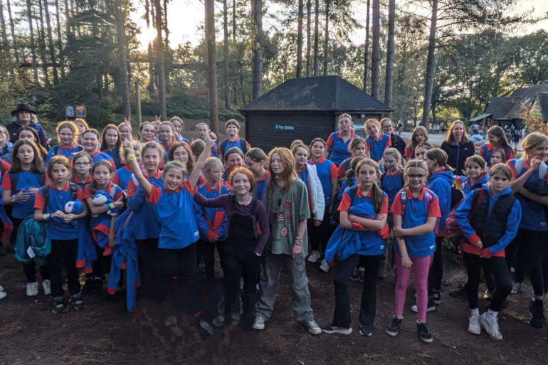 Girlguides in the forest