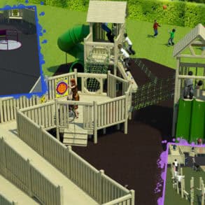 artist's impression of Godshill playpark