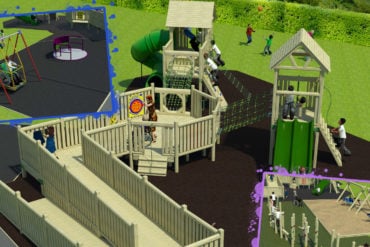 artist's impression of Godshill playpark