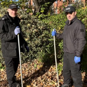 Officers during Eastleigh knife sweep