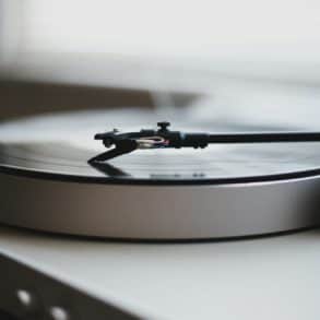 Vinyl playing on record player