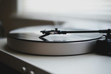 Vinyl playing on record player