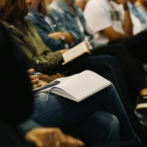 people sat in a meeting