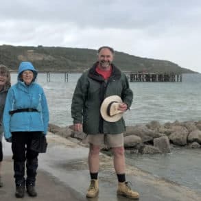 Councillor Chris Jarman with a walking group