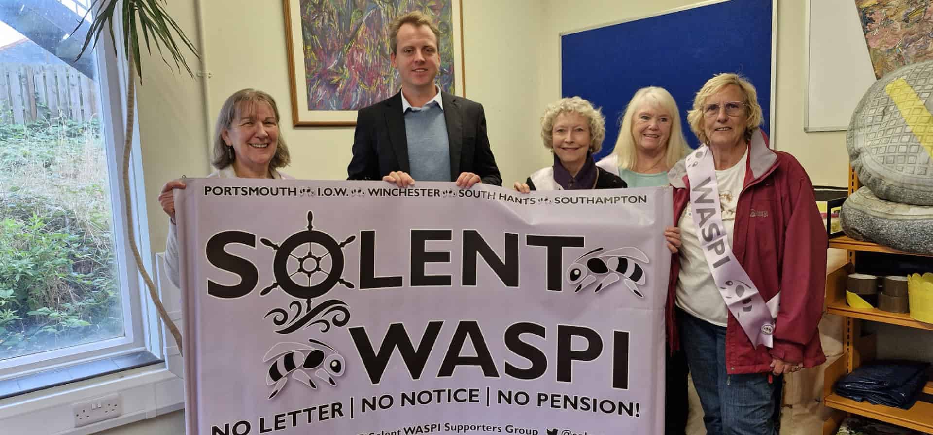 Joe Robertson with solent waspi women