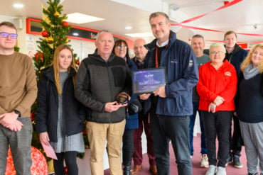 Paddy McHugh receiving his award