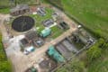 Aerial view of Shalfleet waste water treatment works