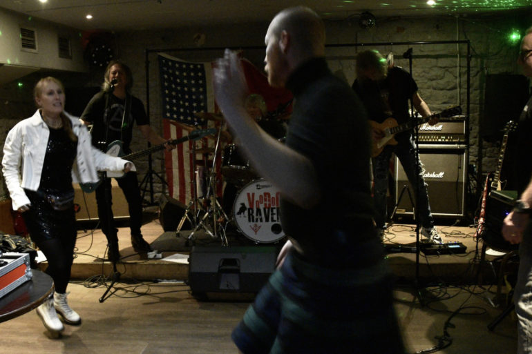 people dancing at the Voodoo raven gig