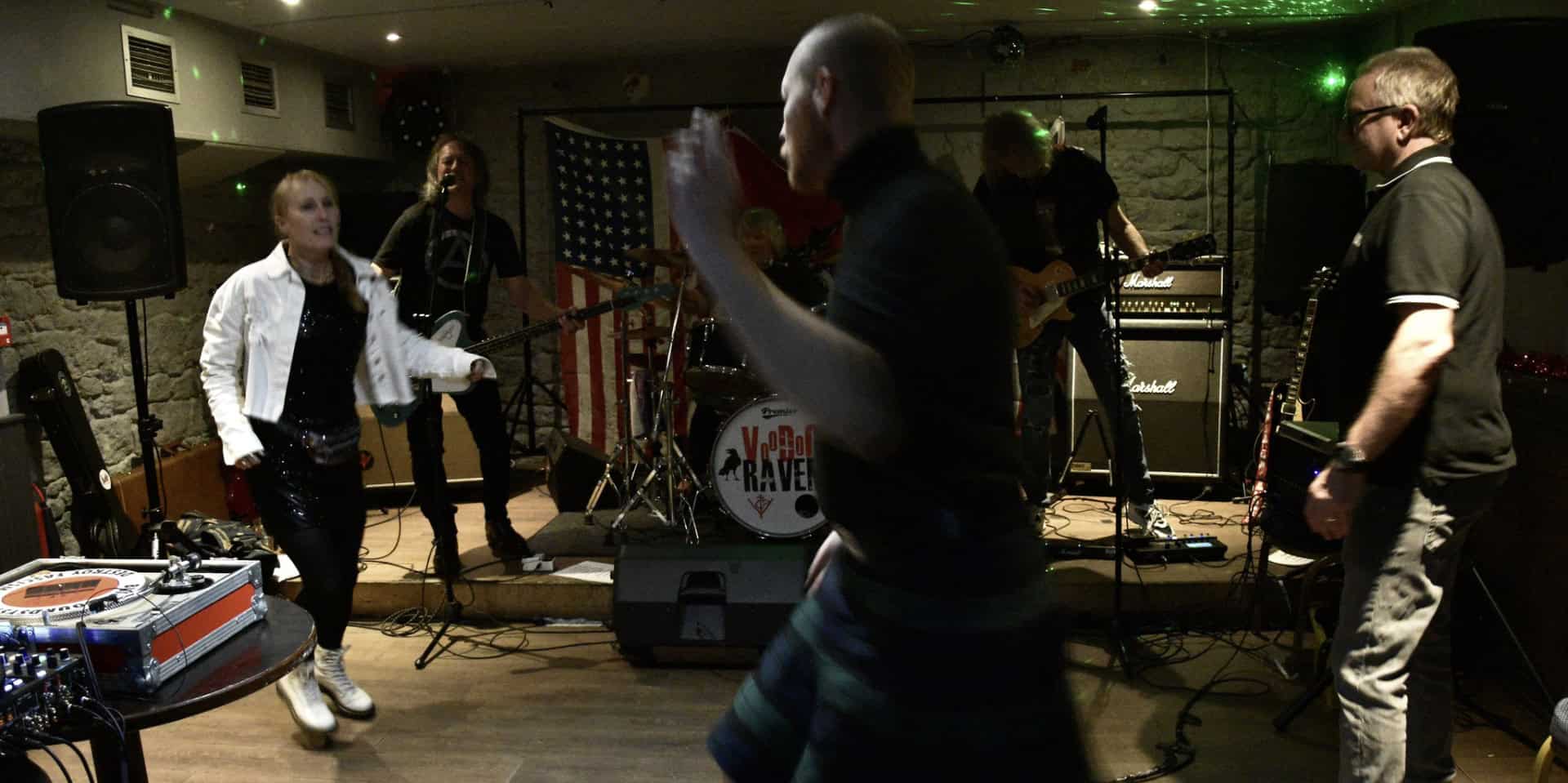 people dancing at the Voodoo raven gig