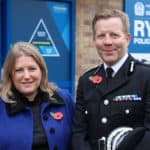 donna jones and scott chilton outside ryde police station