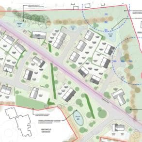 drawing of plans for heathfield campsite