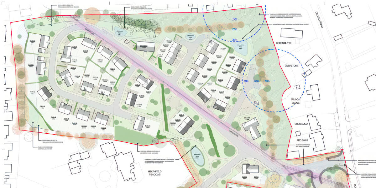 drawing of plans for heathfield campsite