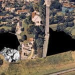 justin mason animated postcard - carisbrooke castle as a flip top bin