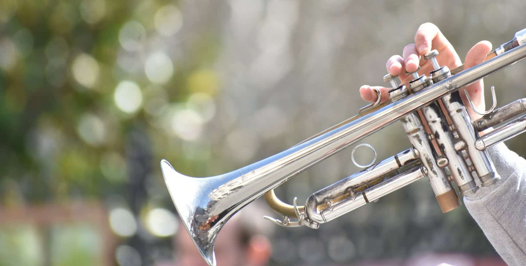 man playing a trumpet