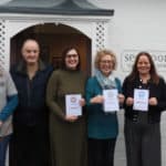 Ally de Trey, Martin Groom, Bembridge Parish Councillor with Sea room staff and Lindsey Newberry