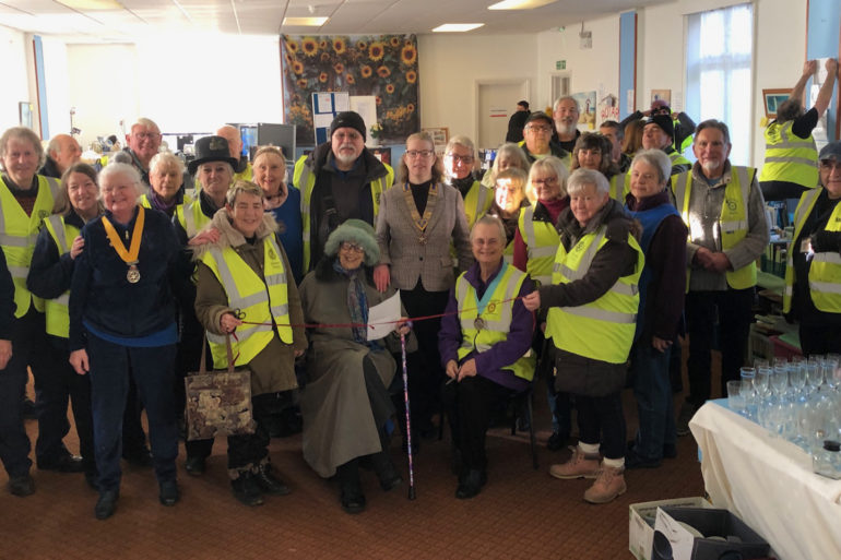 Volunteers at the official opening of the annual Shanklin Rotary Sale 2025