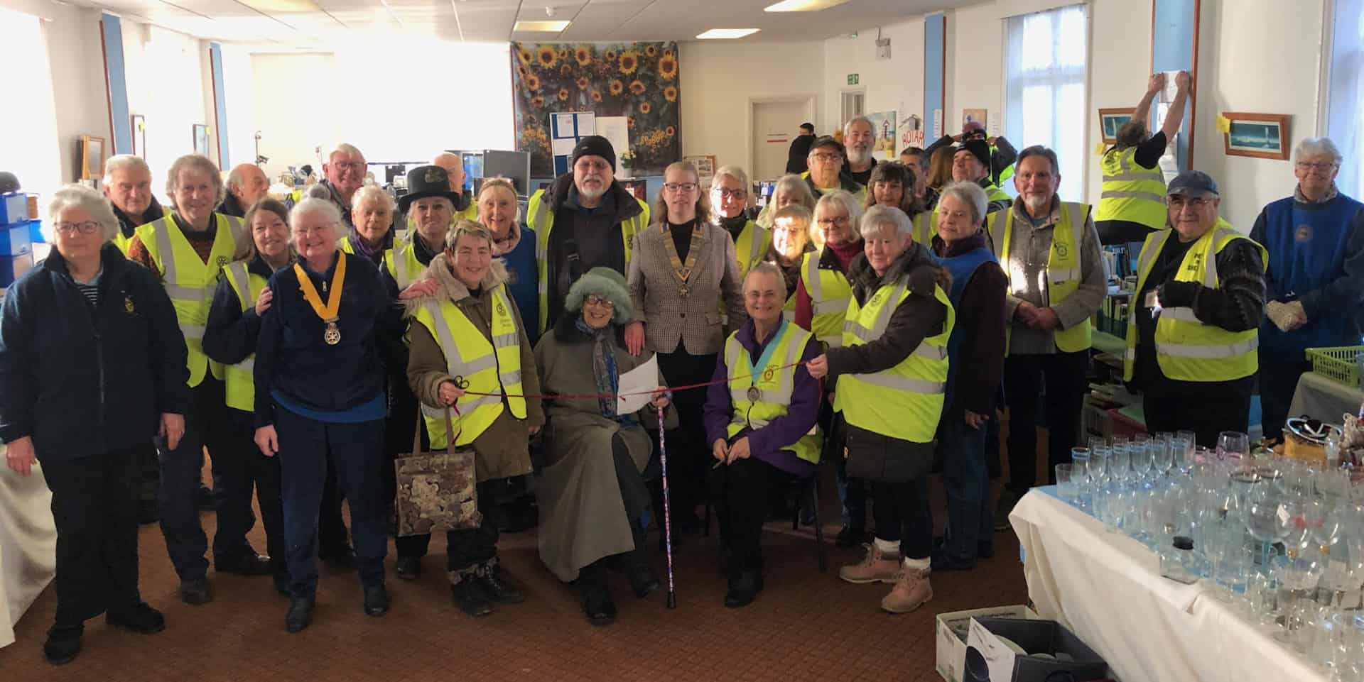 Volunteers at the official opening of the annual Shanklin Rotary Sale 2025