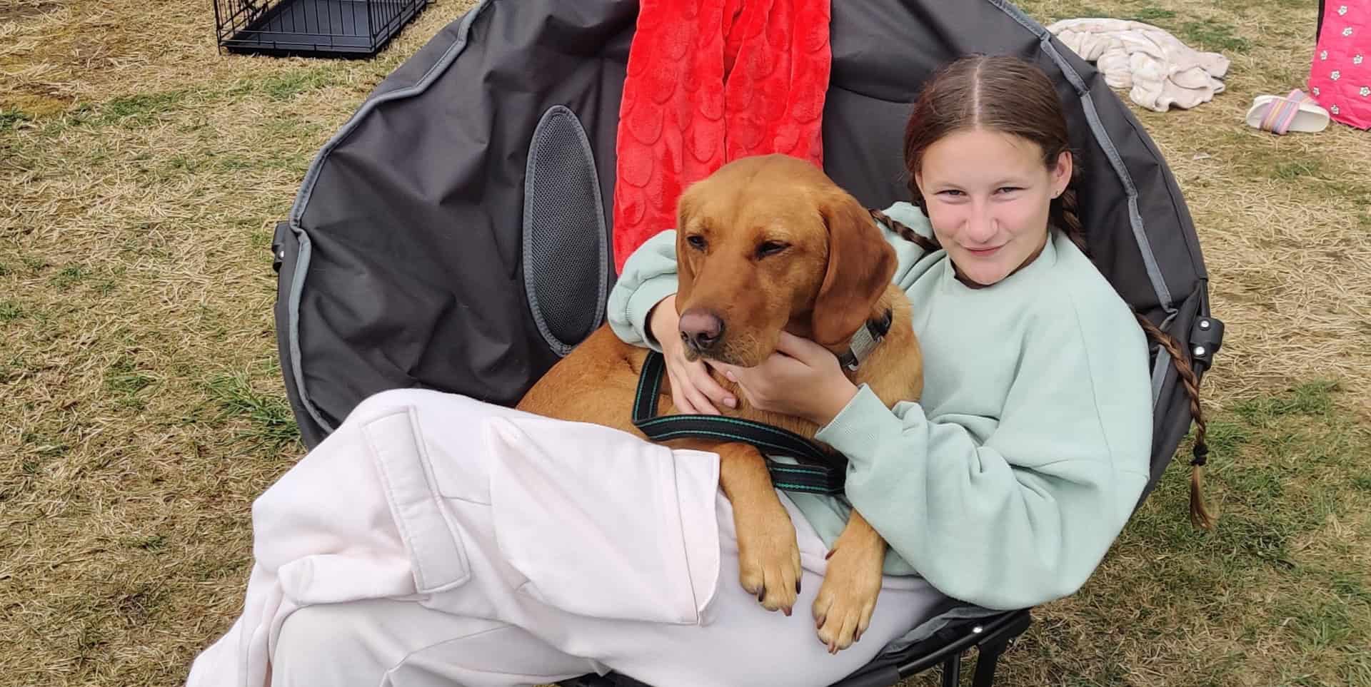 Ffion and Suzie camping