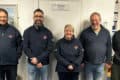 Newly qualified shore crew at Cowes RNLI Station Kris, Simon, Cherie, Andrew