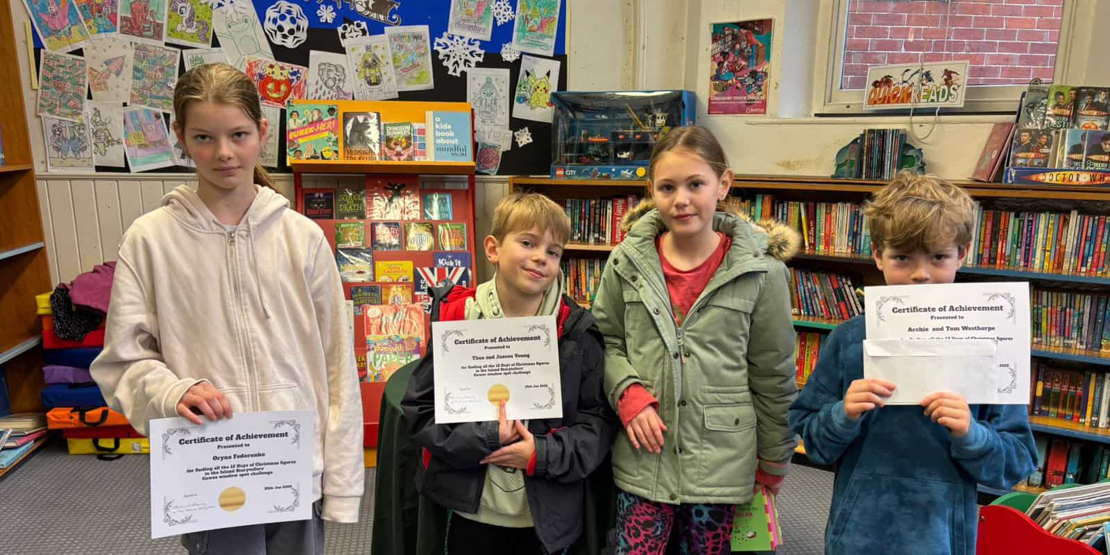 Prize winners at Cowes Library