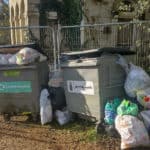 Rubbish piling up at The Ravens due to access issues after part of Ravenscourt building collapsed